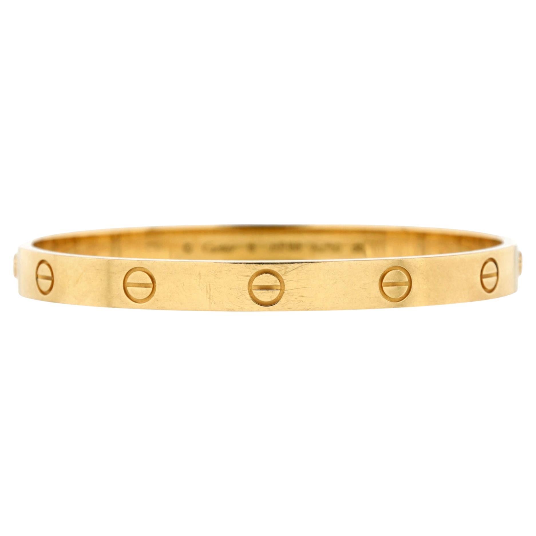 Cartier Love Bracelet 18K Yellow Gold For Sale at 1stDibs