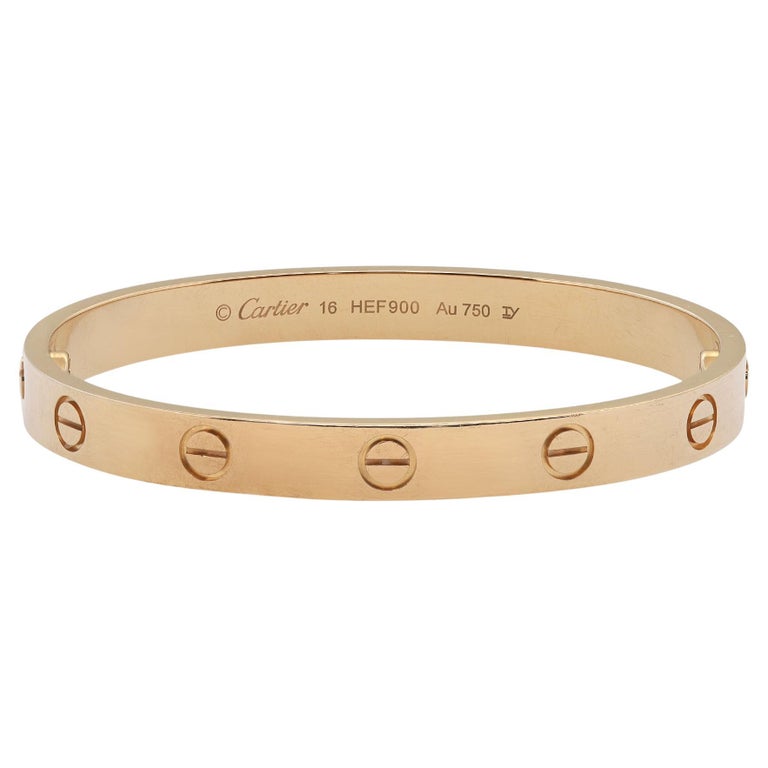 Cartier Love Bracelet 18K Yellow Gold New Style at 1stDibs