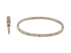 Cartier Love Bracelet 18K Yellow Gold Single-Screw Closure Small Model Size 19