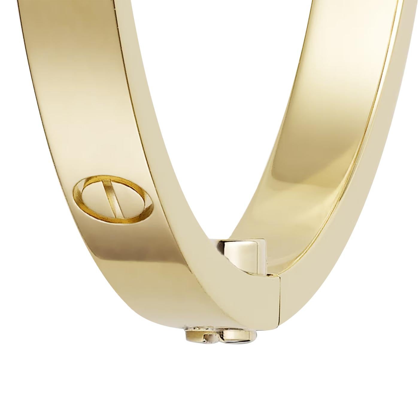 Cartier Love Bracelet 18K Yellow Gold Size 15 Small Model with a Screwdriver In Good Condition In Aventura, FL