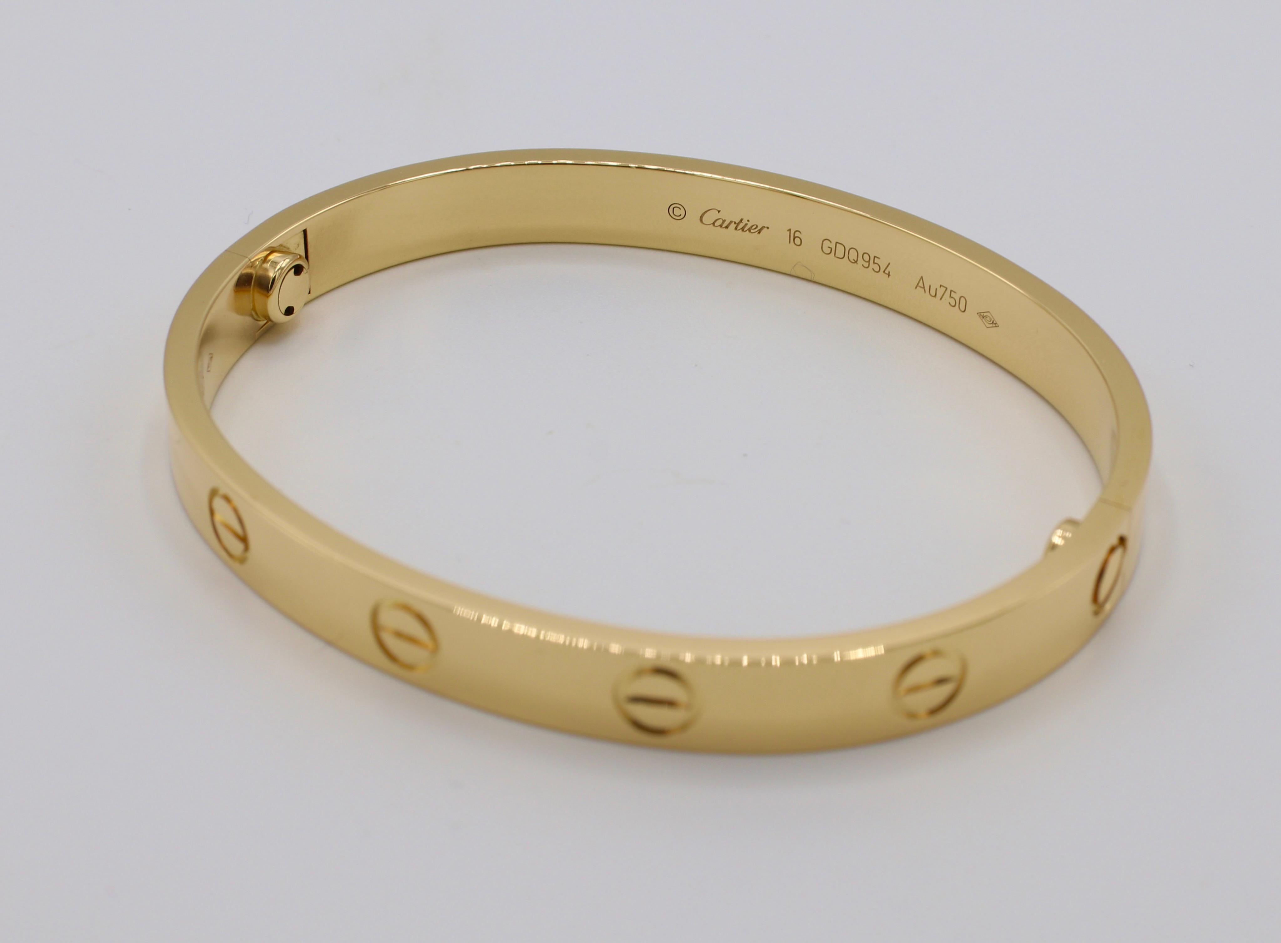 cartier 18k gold bracelet