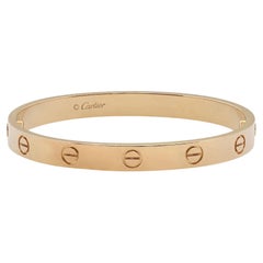 Cartier Love Bracelet 18k Yellow Gold Size 16 New Style