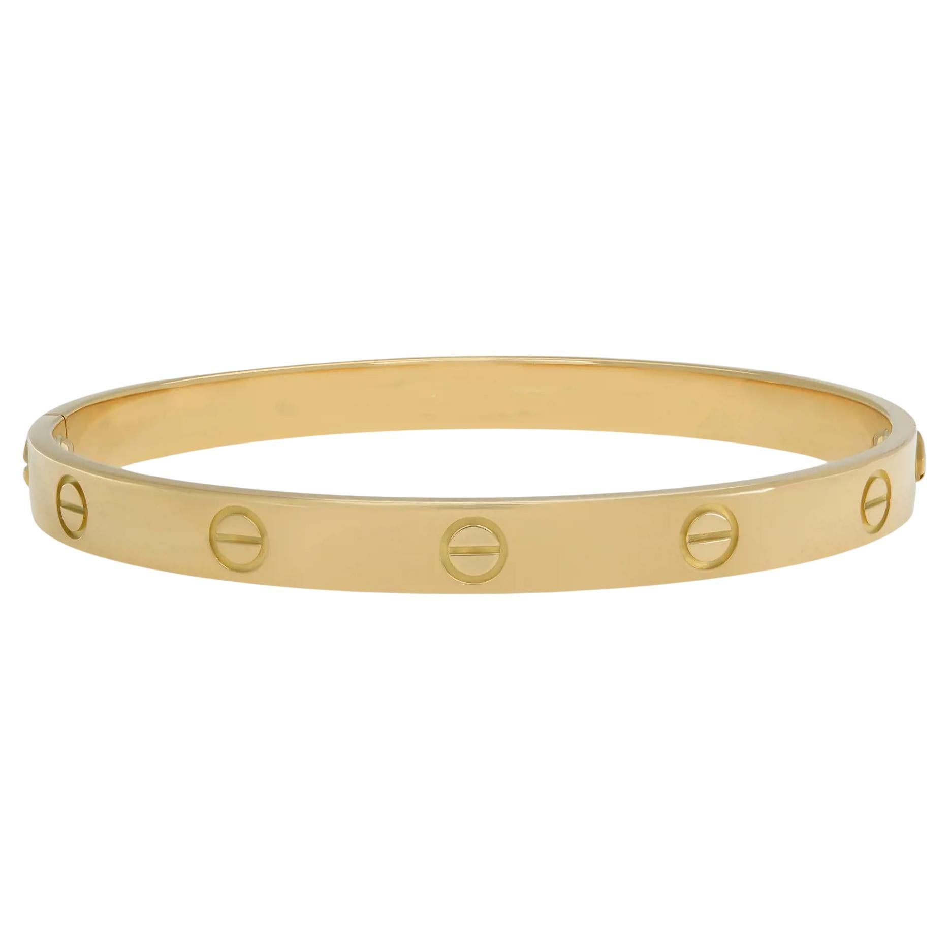 Cartier Love Bracelet 18k Yellow Gold Old Style