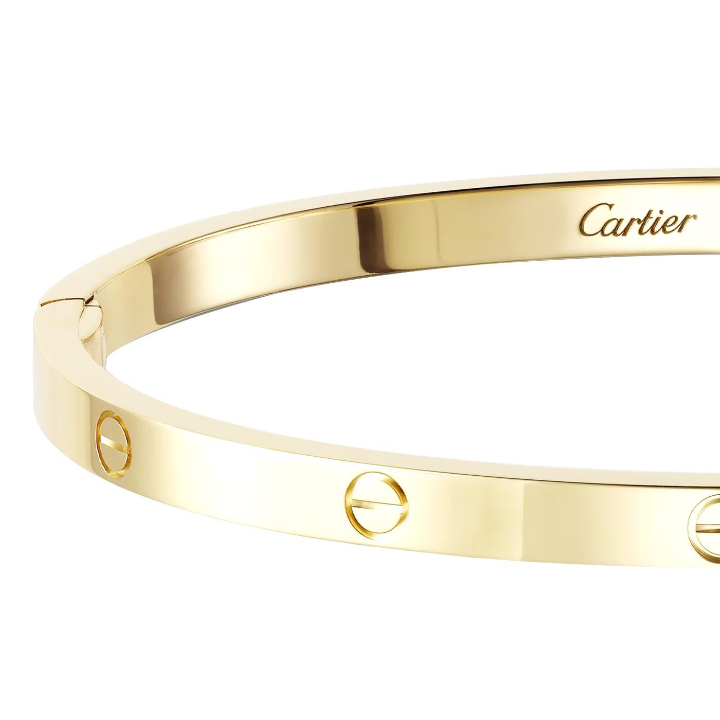 Cartier Love Bracelet Or Jaune 18K Taille 16 Petit Modèle Unisexe en vente