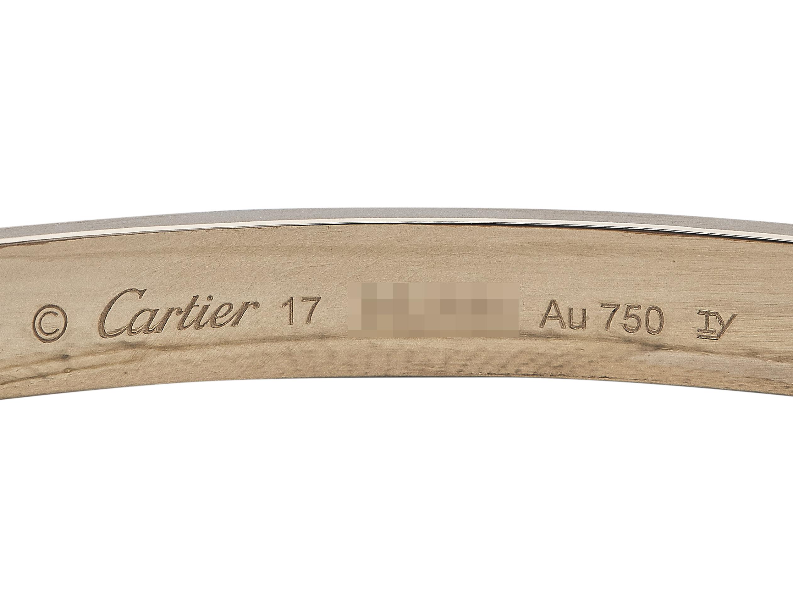 Contemporary Cartier Love Bracelet 18K Yellow Gold Size 17 Classic Model