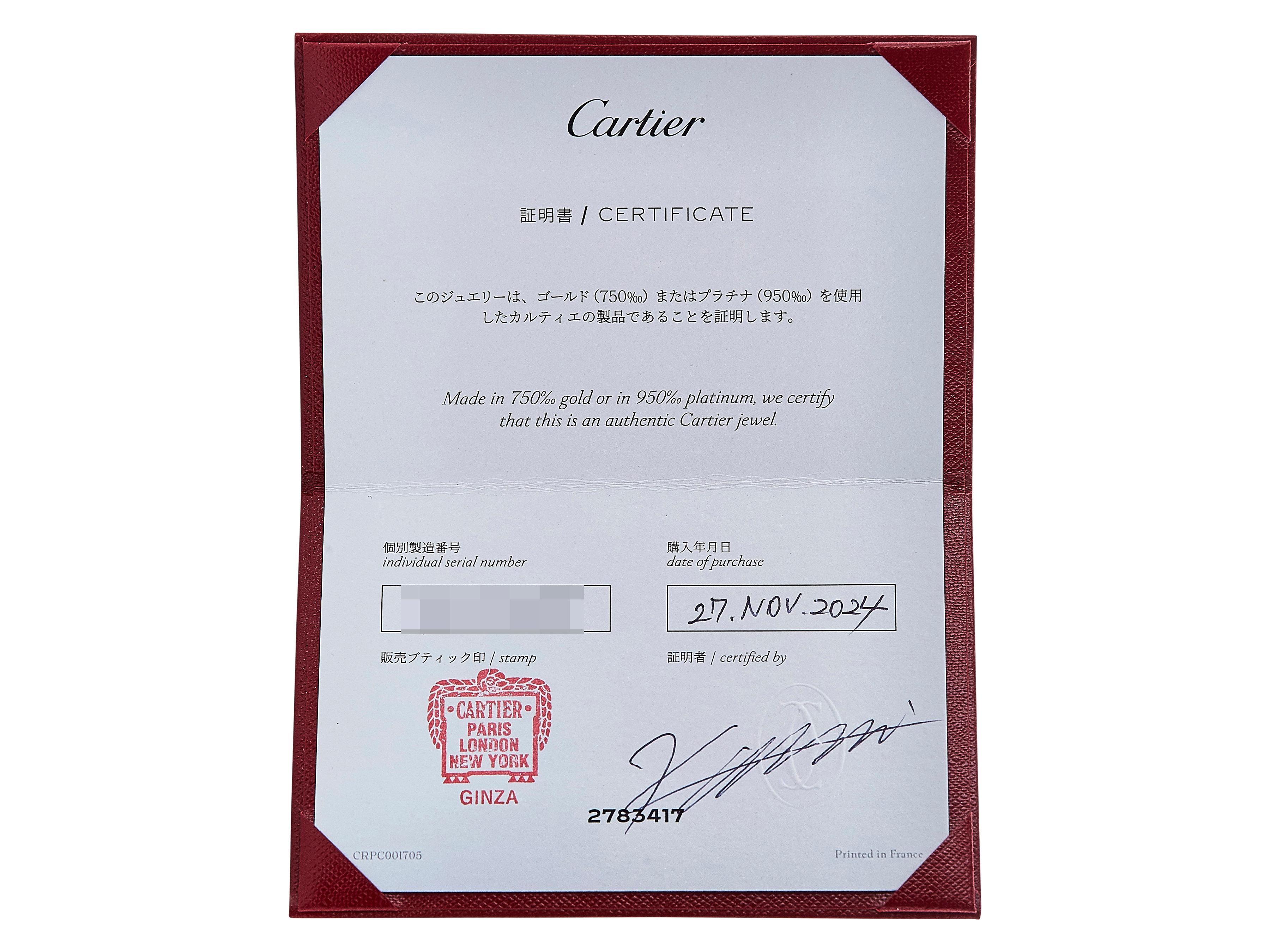 Cartier Love Bracelet 18K Yellow Gold Size 17 Classic Model 2