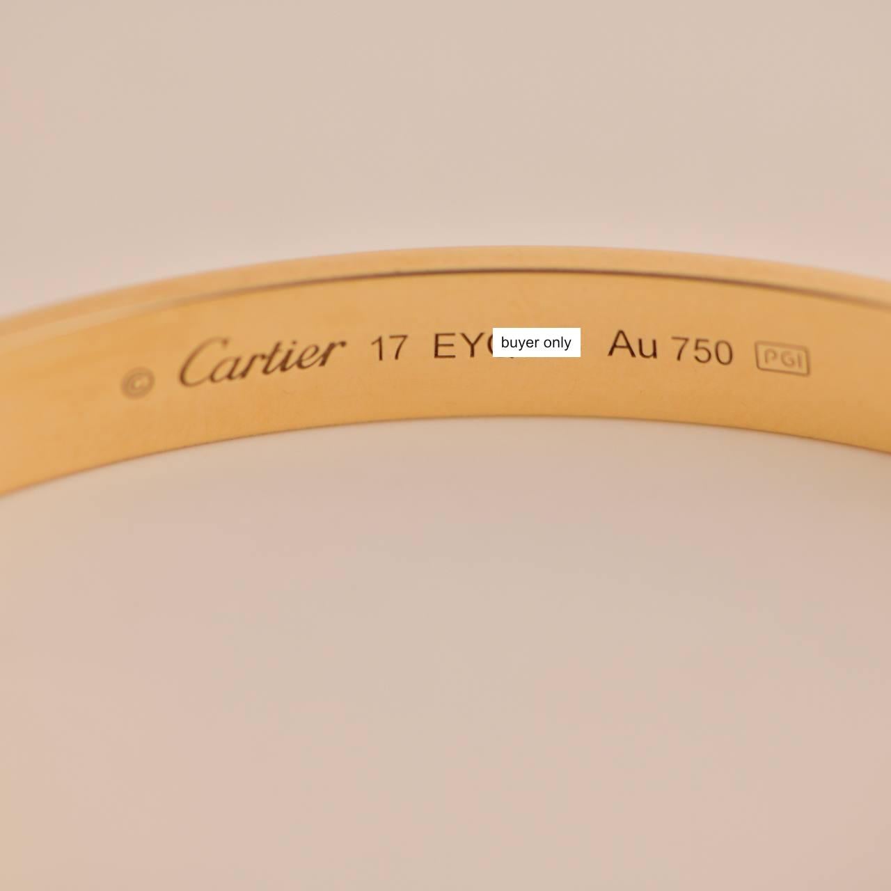 cartier love bracelet serial number check