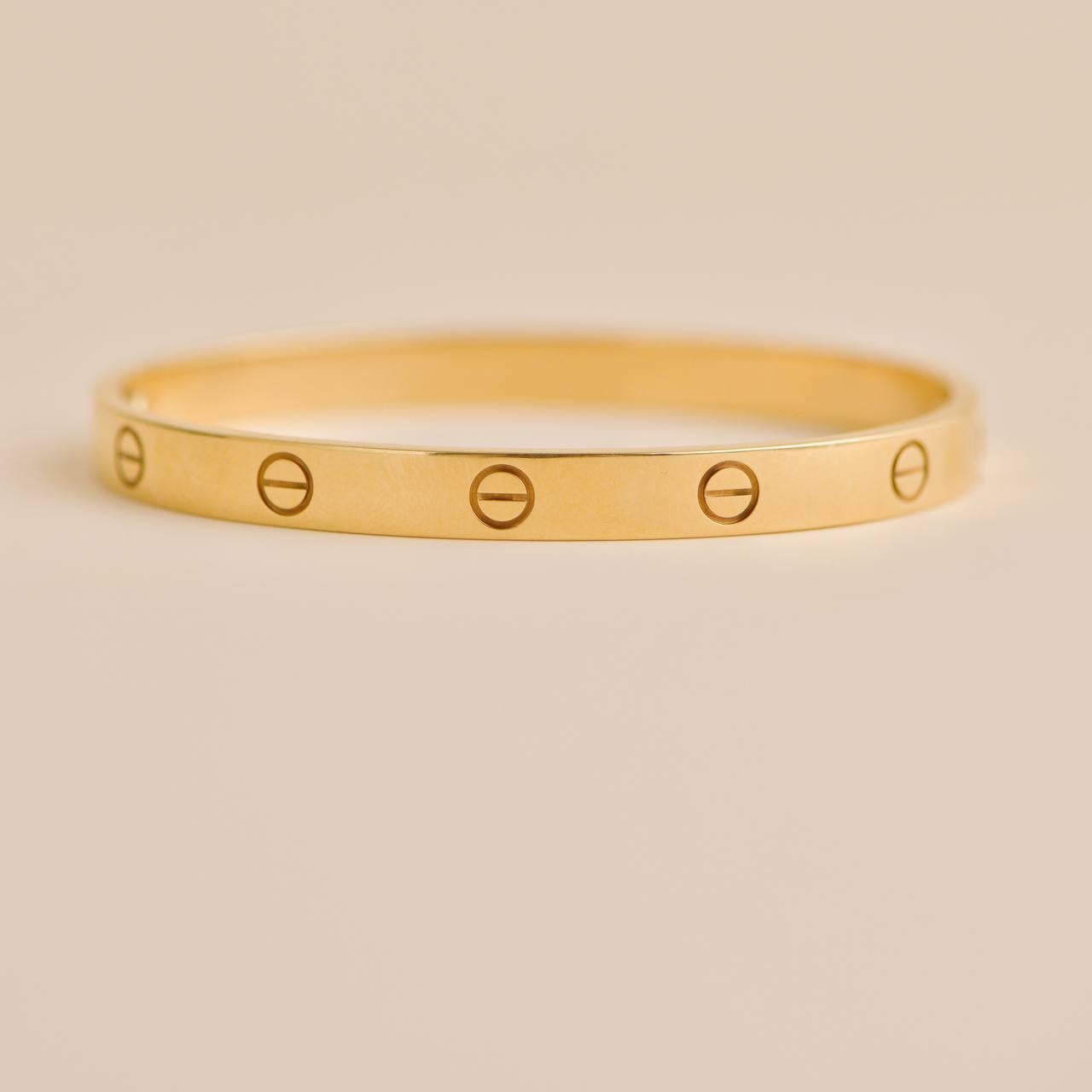 Cartier Love-Armband aus 18 Karat Gelbgold, Größe 17 für Damen oder Herren