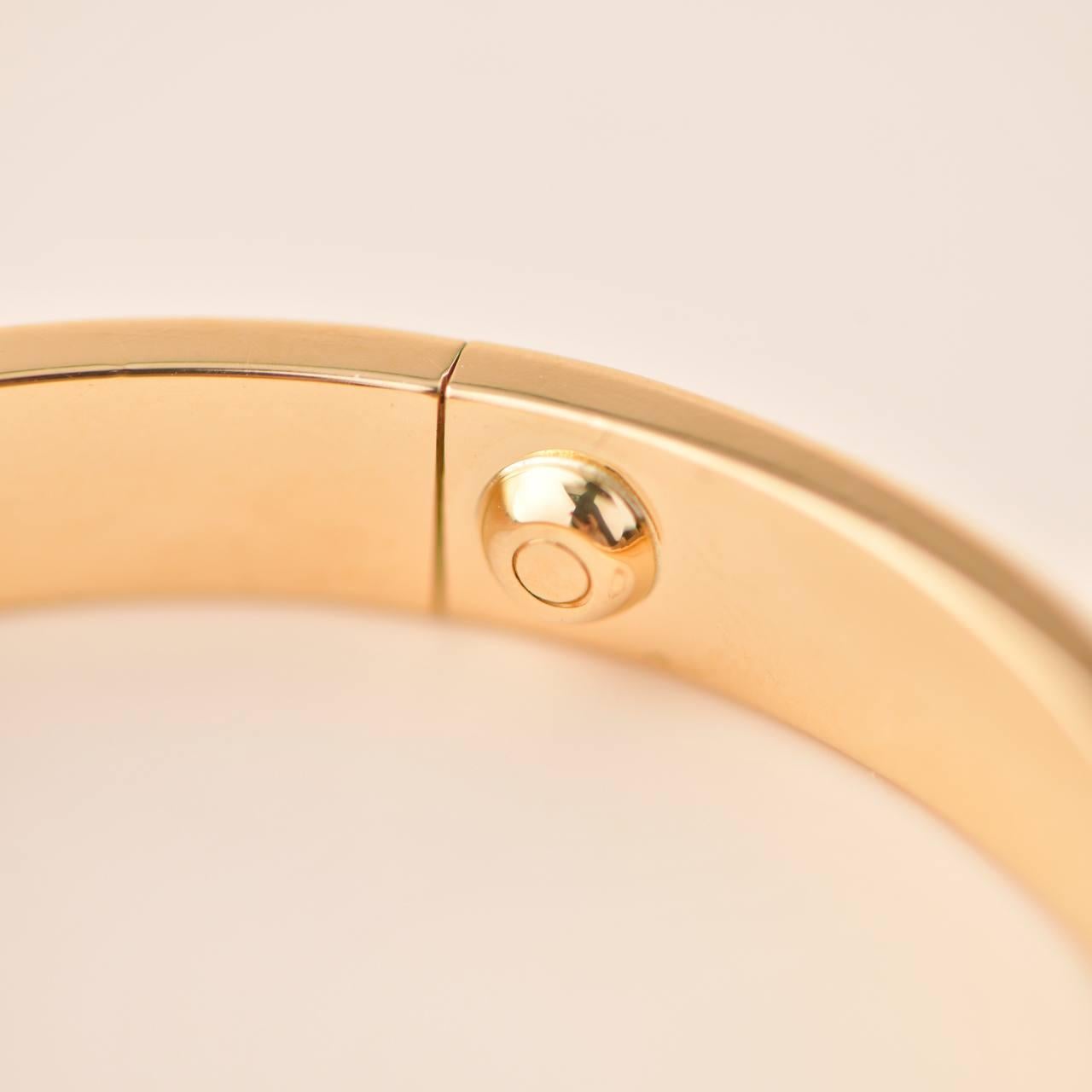 Cartier Love-Armband aus 18 Karat Gelbgold, Größe 17 2