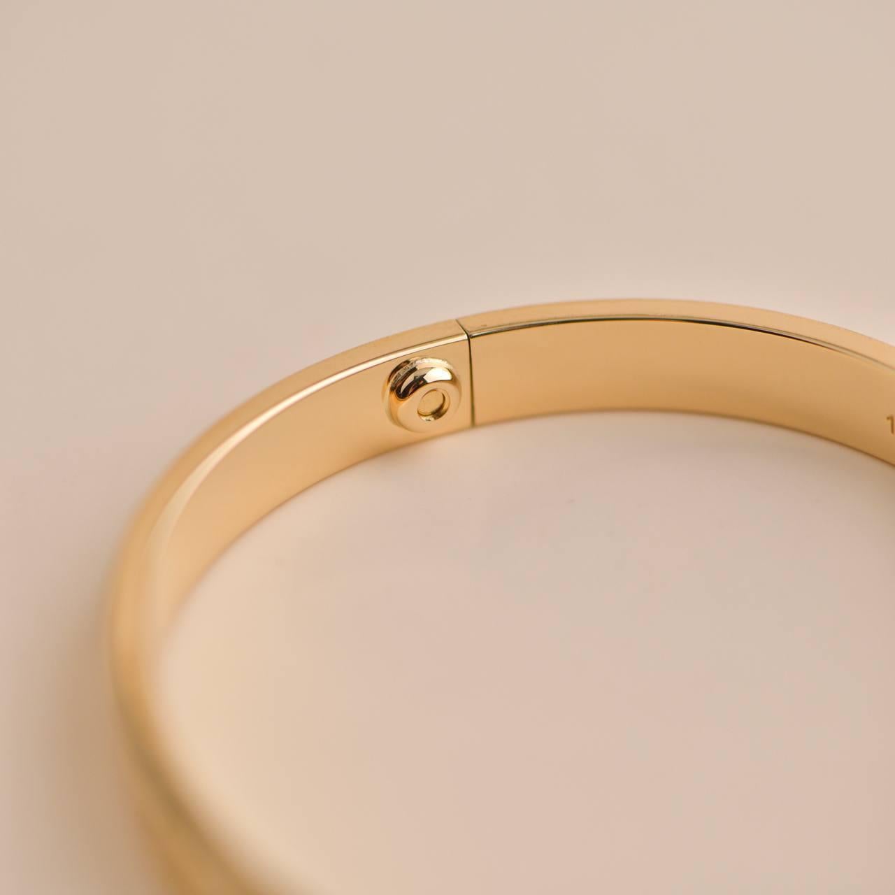 Cartier Love Bracelet 18k Yellow Gold Size 17 In Excellent Condition In Banbury, GB