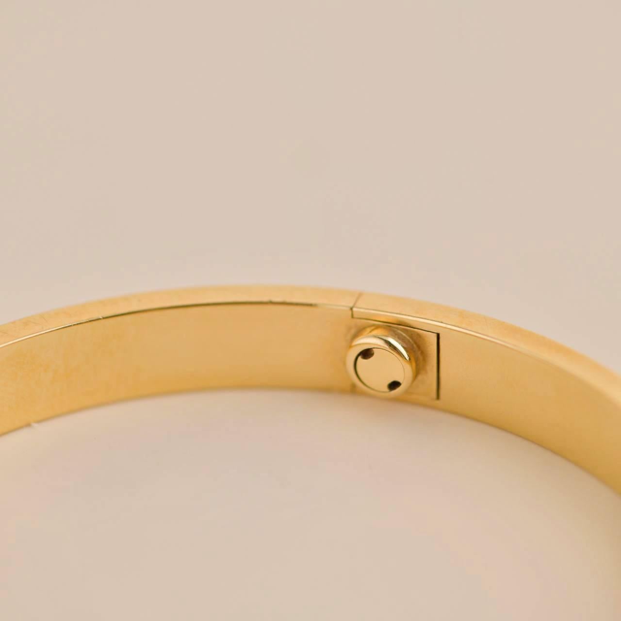 Cartier Love Bracelet 18K Yellow Gold Size 17 For Sale 4