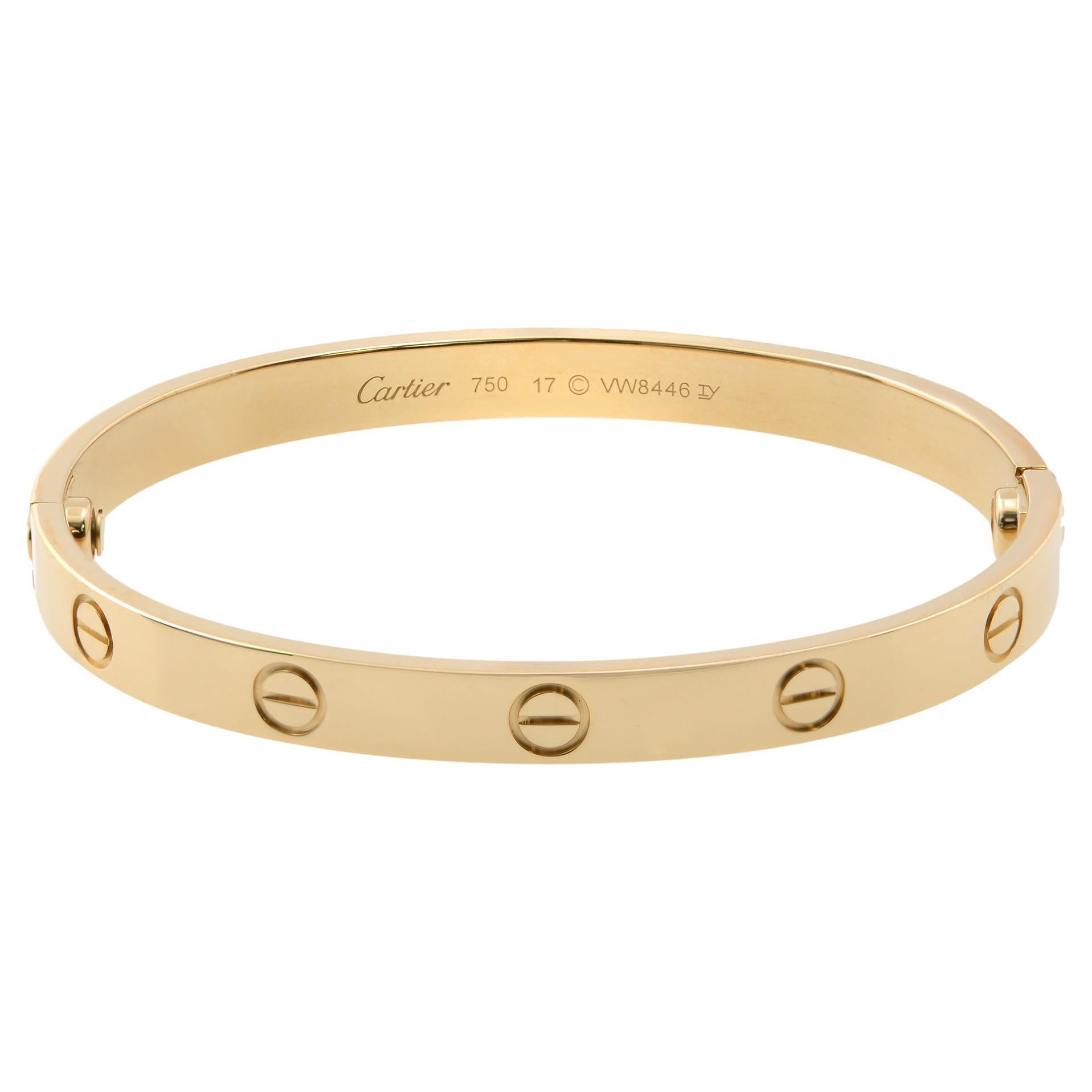 Cartier Love Bracelet 18k Yellow Gold at 1stDibs | 750 cartier ol4783 prix  tunisie, 750 cartier 0l4783, cartier 17 b2183 au750