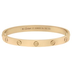 Cartier Love Bangle Bracelet 18K Yellow Gold For Sale at 1stDibs