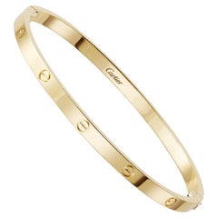 Cartier Love Bracelet 18K Yellow Gold Size 18 Small Model