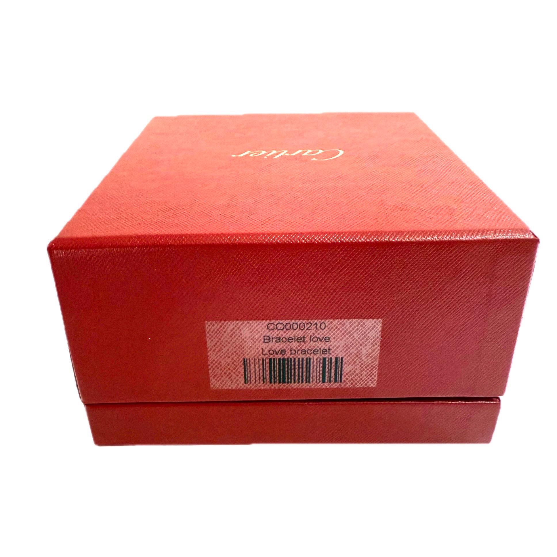 Bracelet Love en or jaune 18K de Cartier Taille 18 avec boîte et certificat, 2016 en vente 15