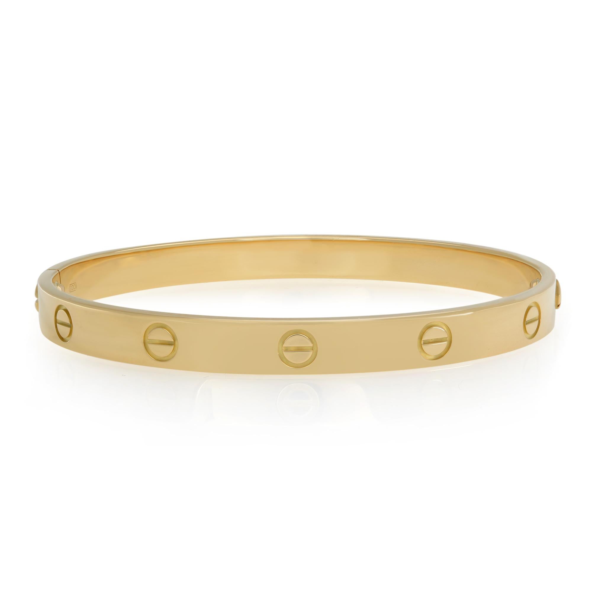 Cartier Love Bracelet 18k Yellow Gold For Sale At 1stdibs