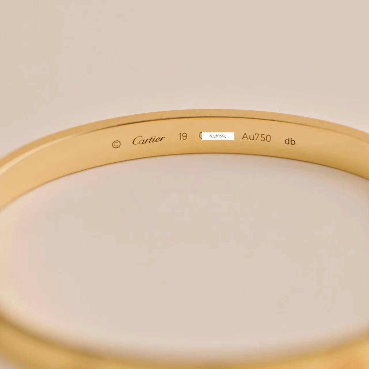 Women's or Men's Cartier Love Bracelet 18K Yellow Gold Size 19