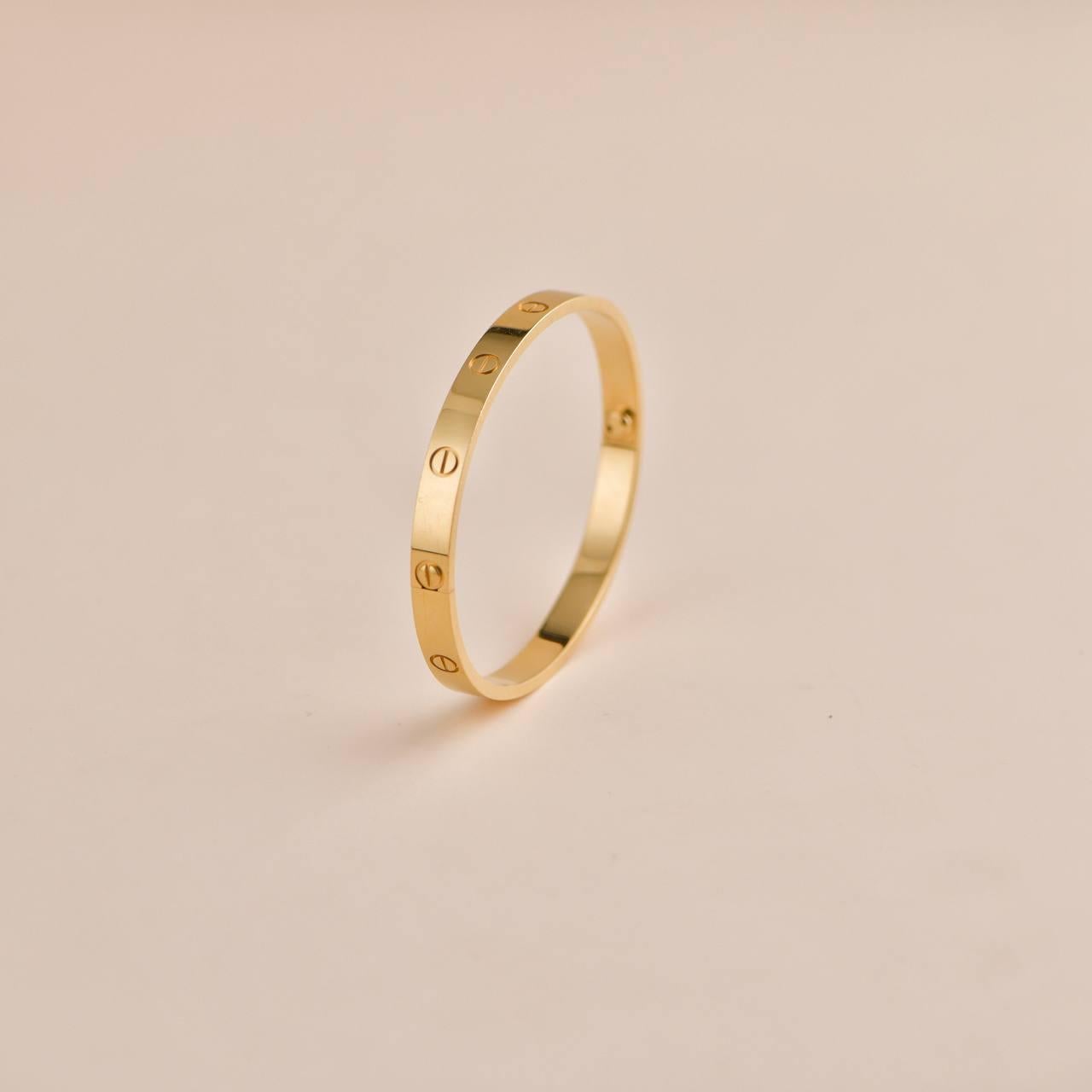 Cartier Love Bracelet 18K Yellow Gold Size 19 1