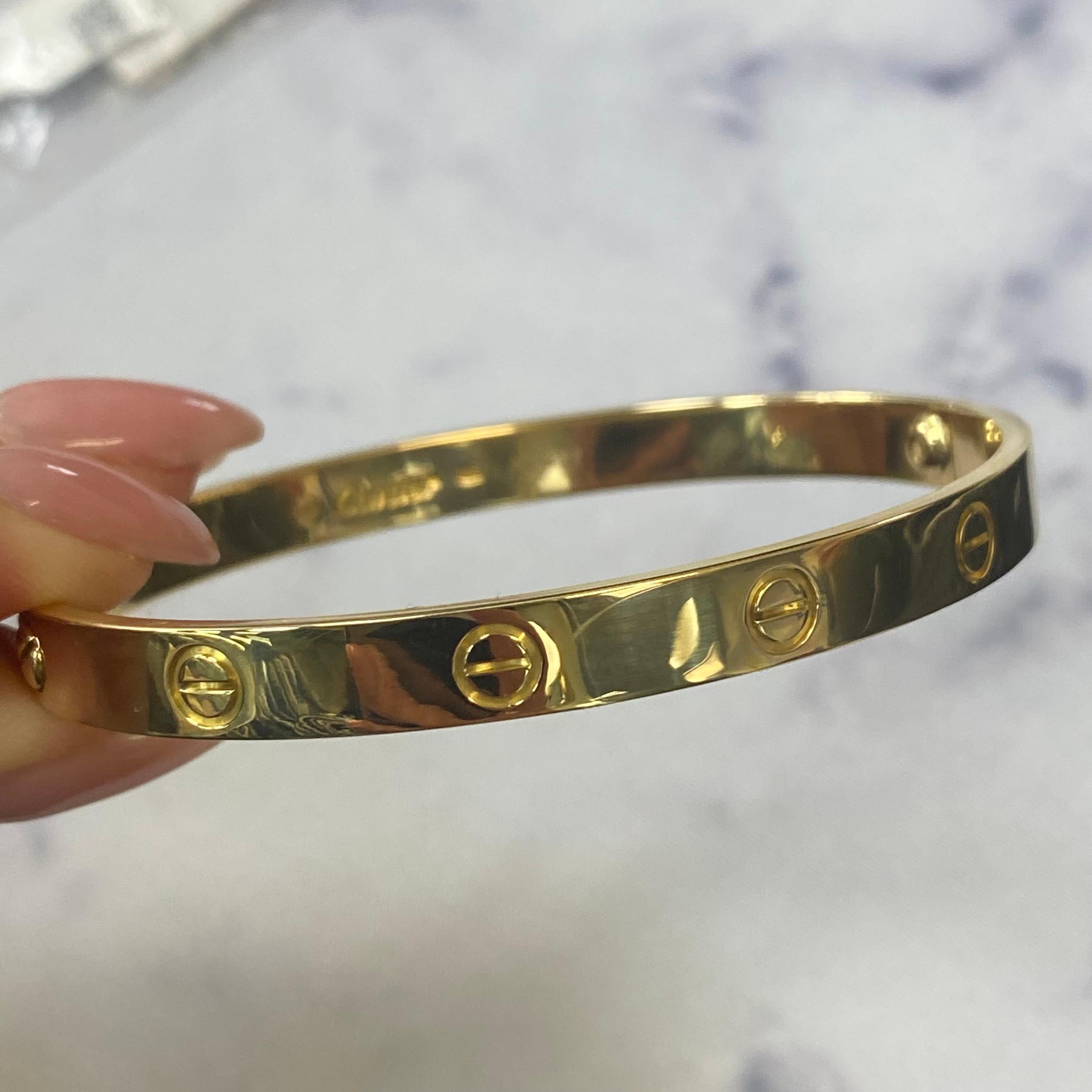 Modern Cartier Love Bracelet 18k Yellow Gold