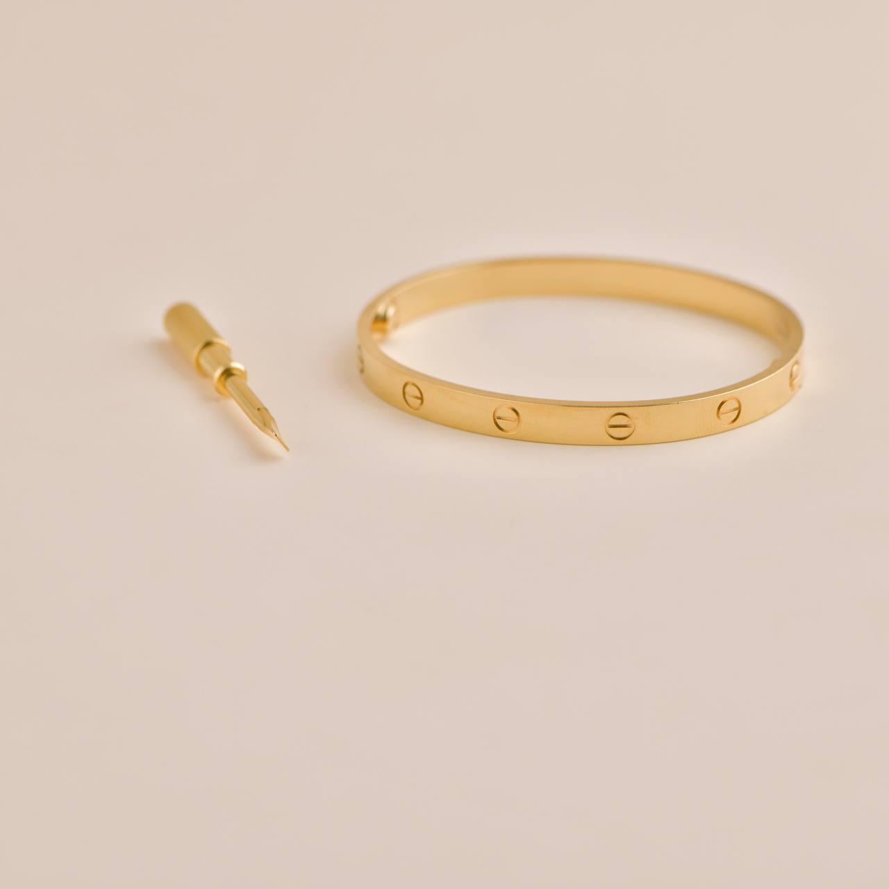 Cartier Love Bracelet 18K Yellow Gold Size 19 2