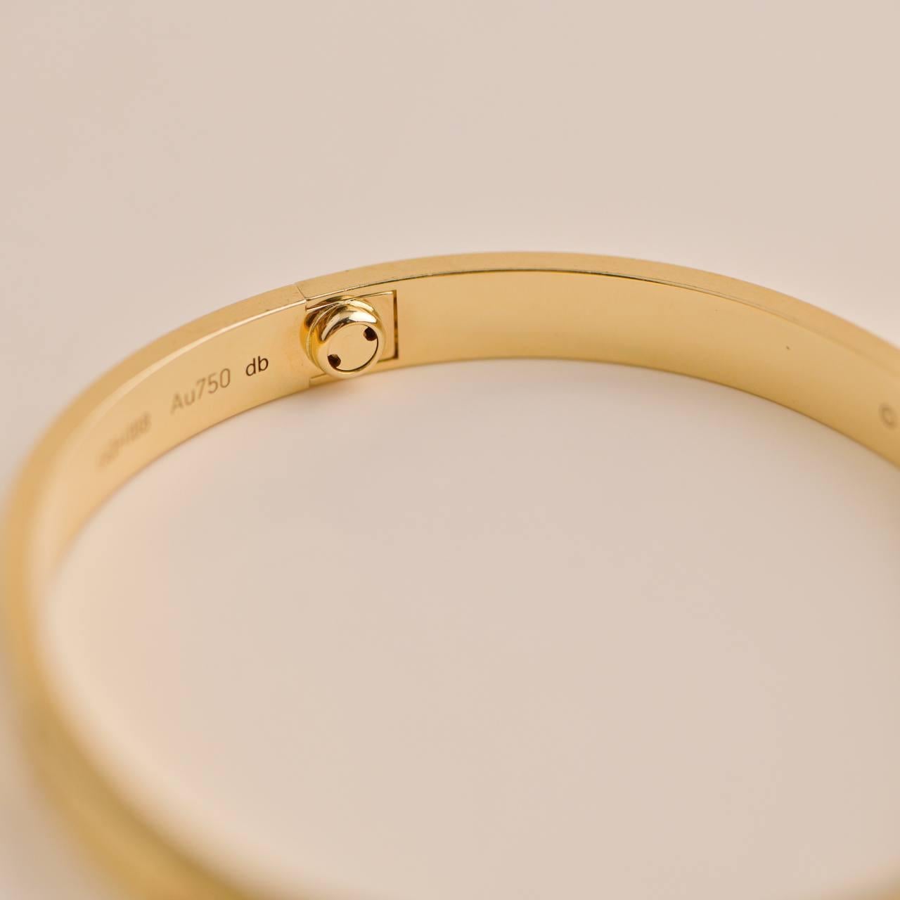 Cartier Love Bracelet 18K Yellow Gold Size 19 3