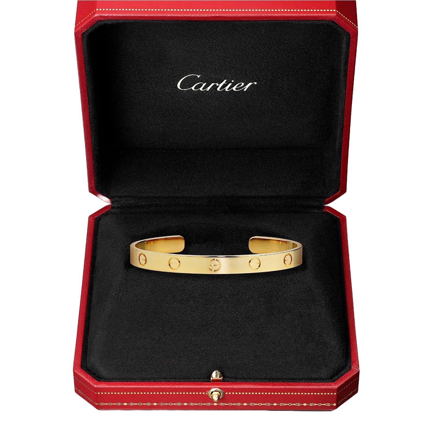 Cartier Love Bracelet 18K Yellow Gold Size 20 Bangle For Sale 1