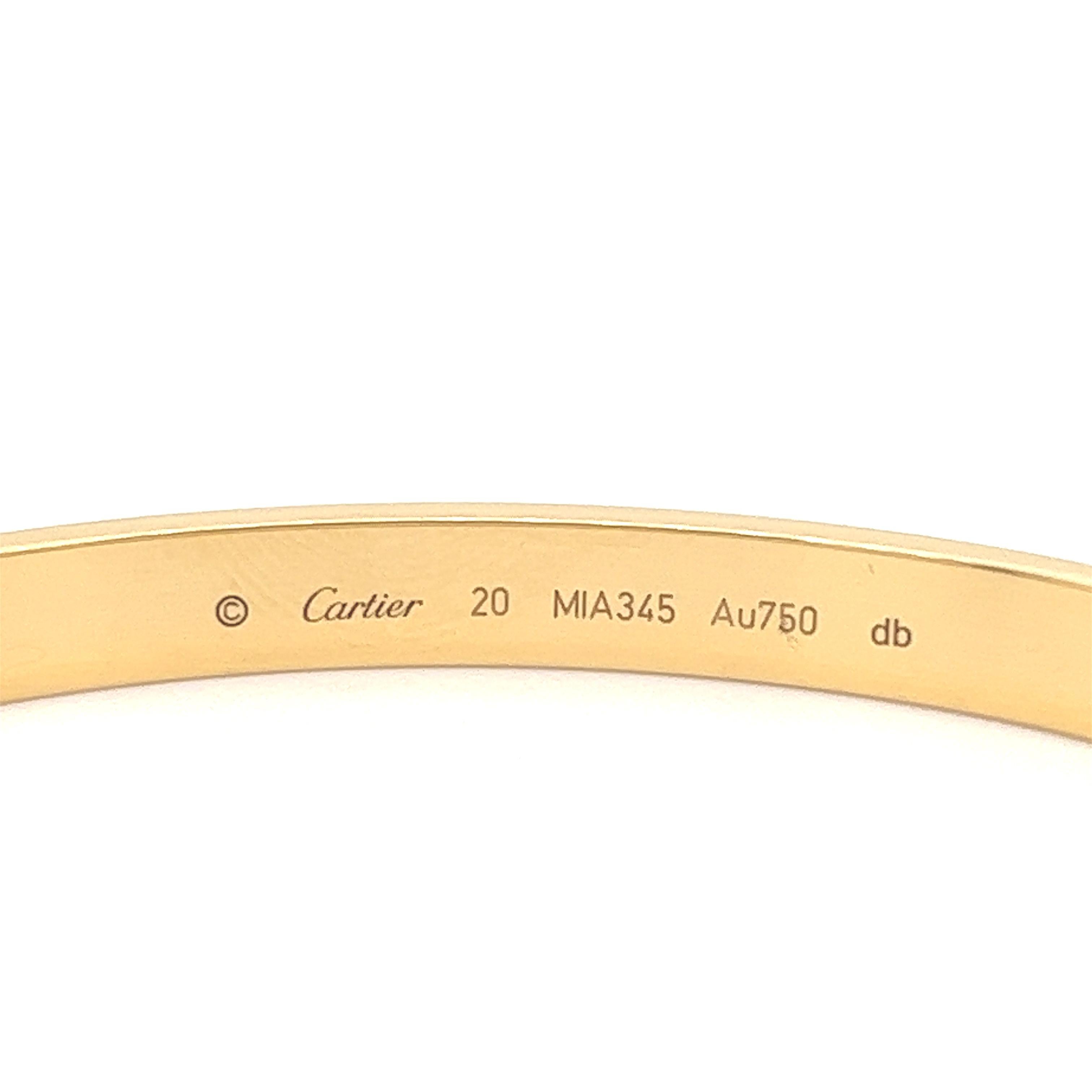 Moderne Cartier Bracelet Love en or jaune 18 carats