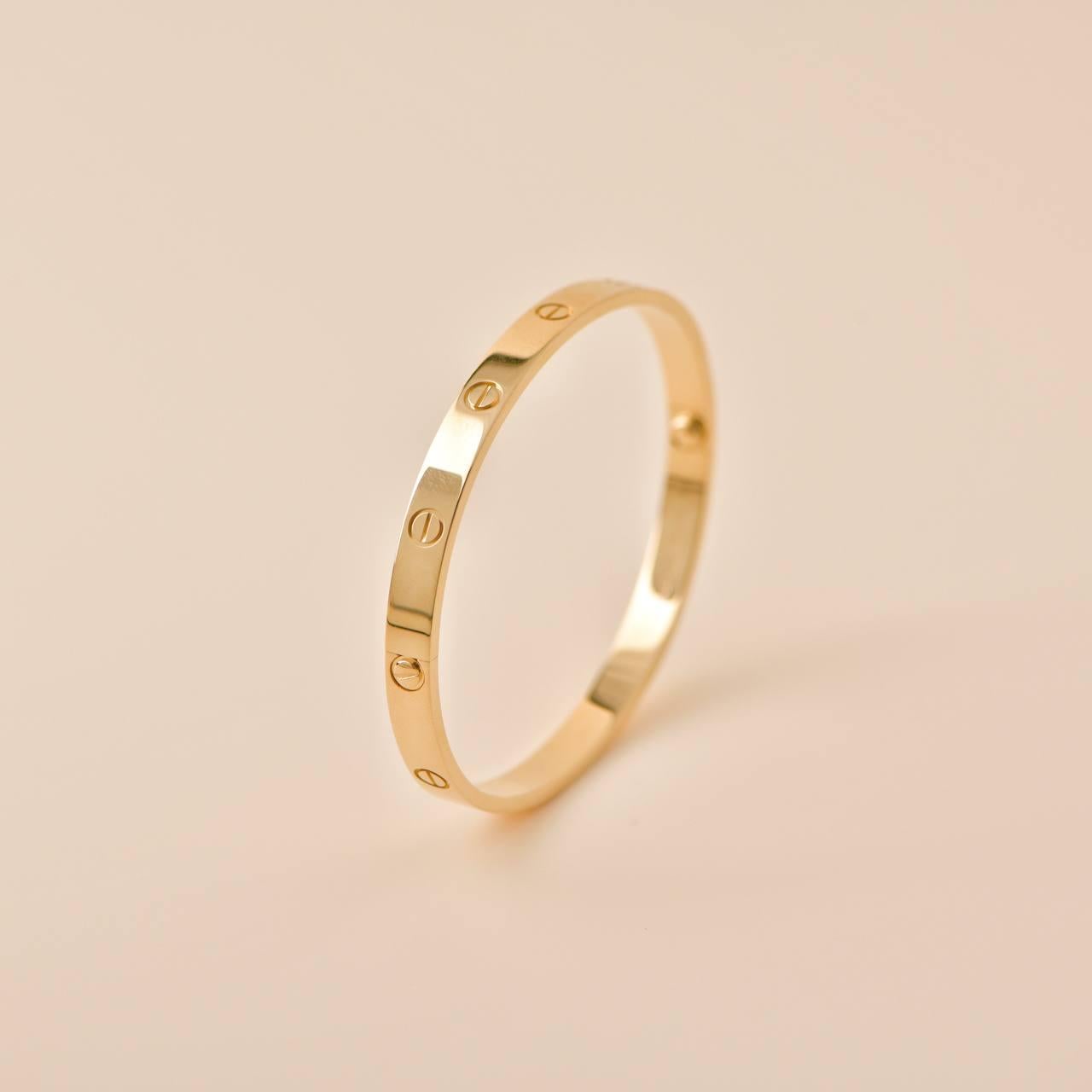 Cartier Love-Armband 18K Gelbgold Größe 20 für Damen oder Herren im Angebot