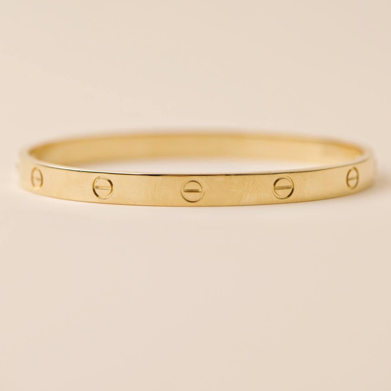 Cartier Love-Armband 18K Gelbgold Größe 20 im Angebot 1