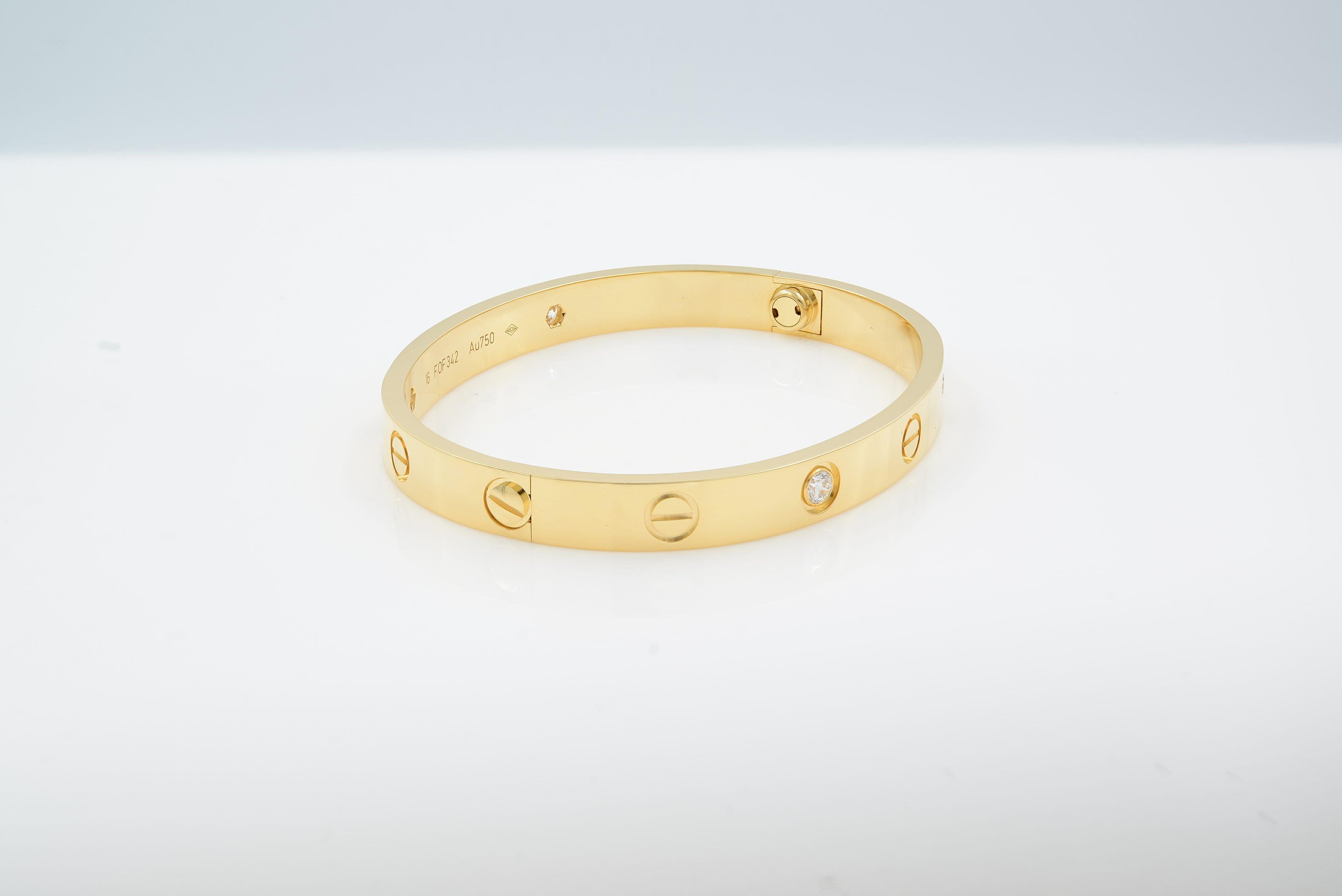 Love collection bracelets are surrounded with lore. As the story goes, they could at first only be purchased by couples who would surrender the screwdrivers to one another. When Cartier introduced the bracelet, they further cemented its romantic