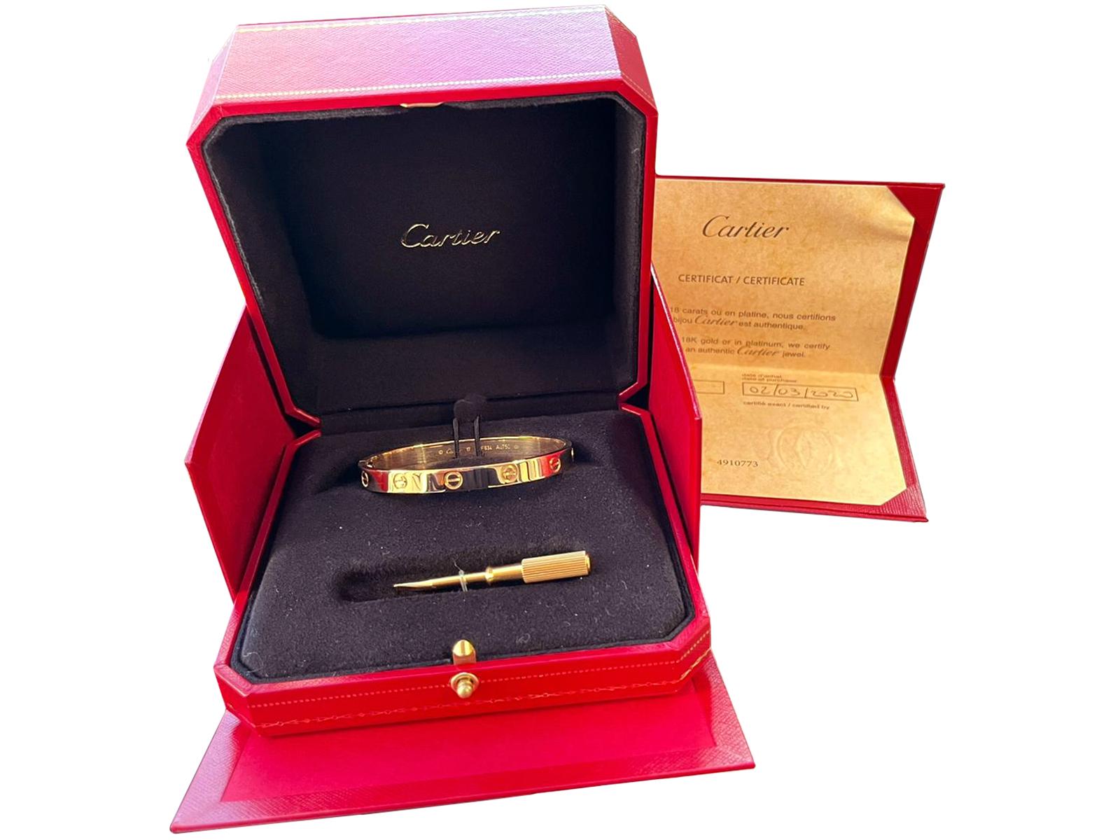 Cartier Bracelet Love en or jaune 18 carats avec tournevis en vente 1