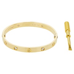 Cartier Love Armband 18K YG Classic Modell 4 Diamant Größe 17