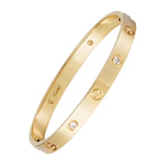 Cartier Love Bracelet 4 Diamond in 18 Karat Yellow Gold