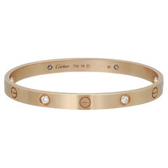 Cartier Bracciale dell'Amore 4 Diamanti Modello Classico Oro Giallo 18K Taglia 18