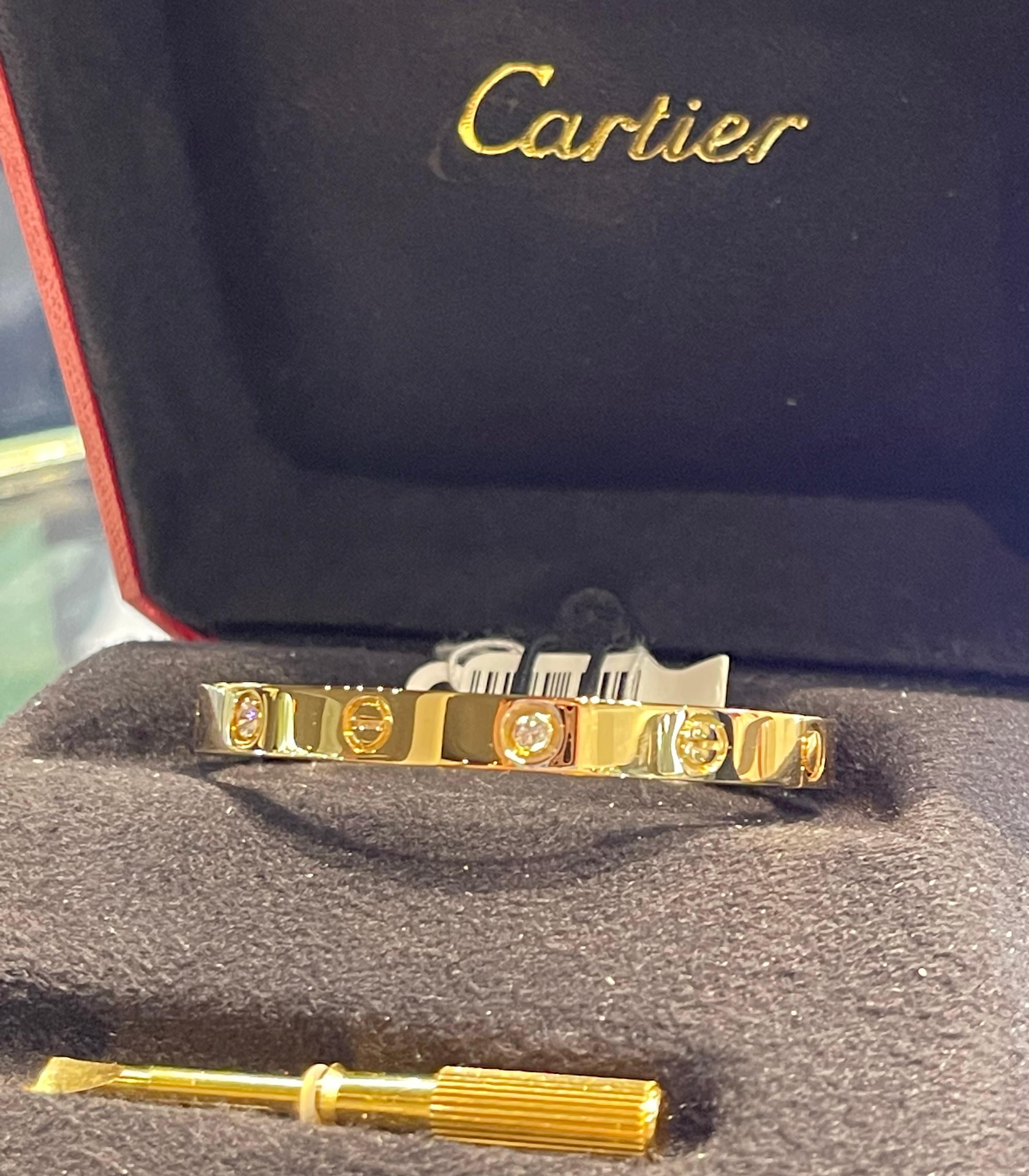 bracelet cartier love or jaune