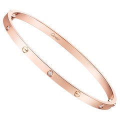 Cartier Bracciale dell'Amore 6 Diamanti Modello Piccolo Chiusura a vite singola Oro Rosa 18K