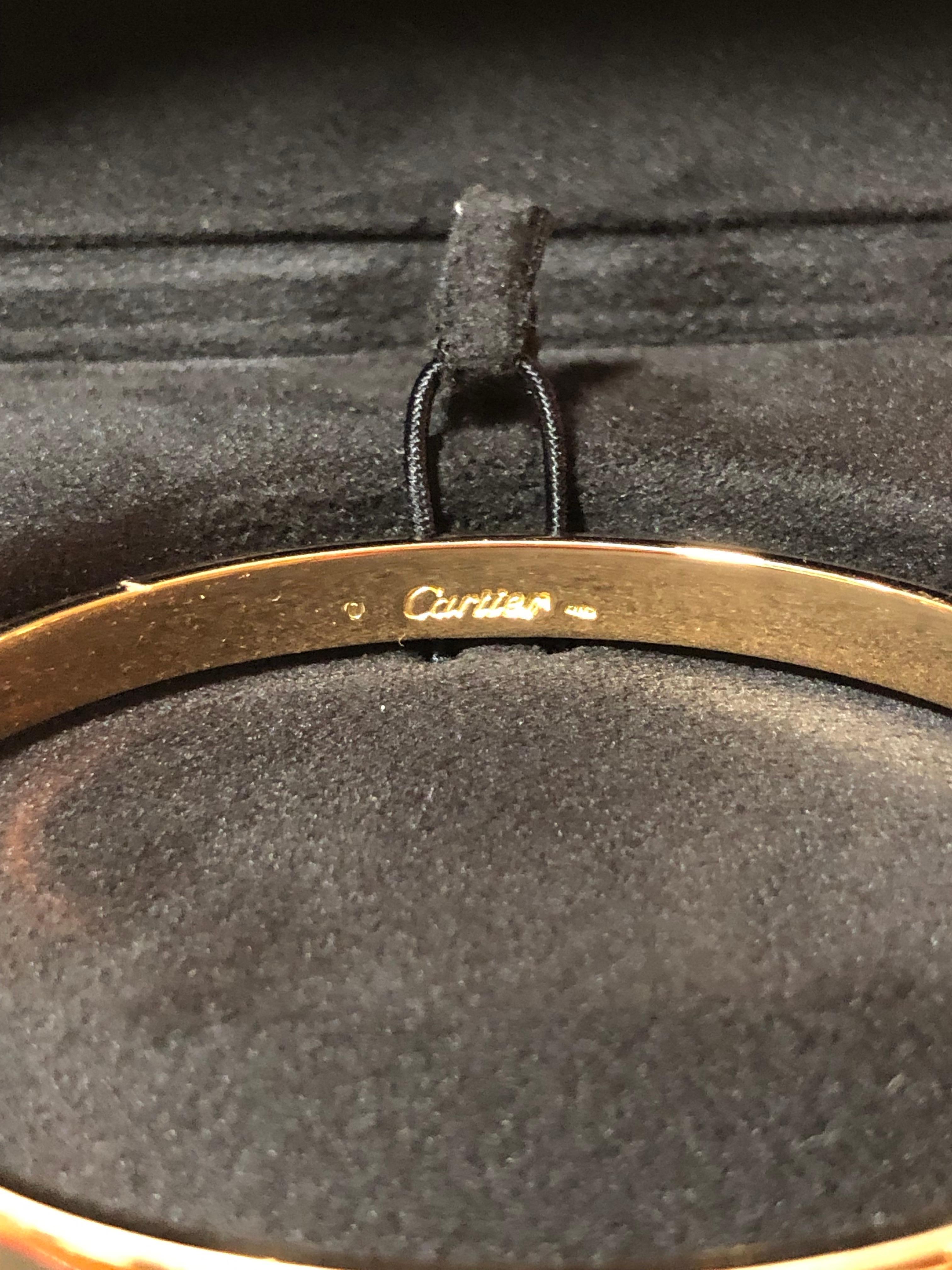 Cartier Love Bracelet Bangle Aldo Cipullo Yellow Gold 18 Karat as New from 1970s 2