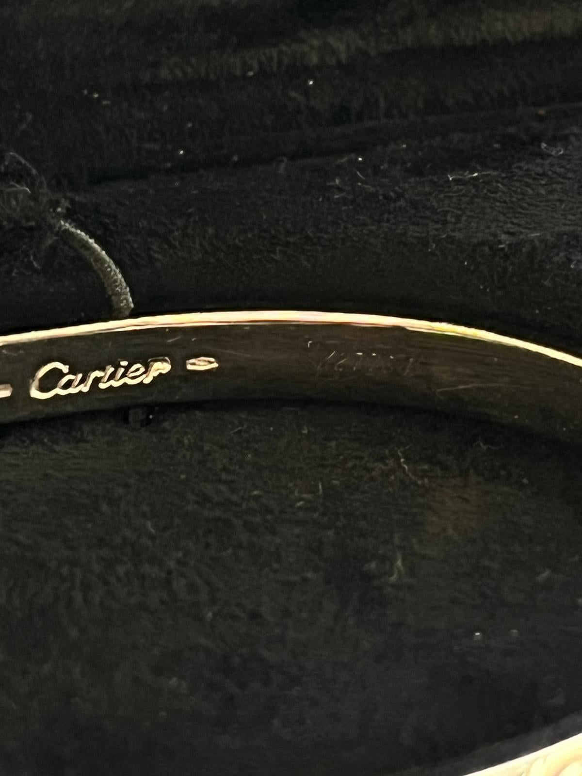 Cartier Love Bracelet Bangle with Screwdriver 19 Size 18K White Gold For Sale 9