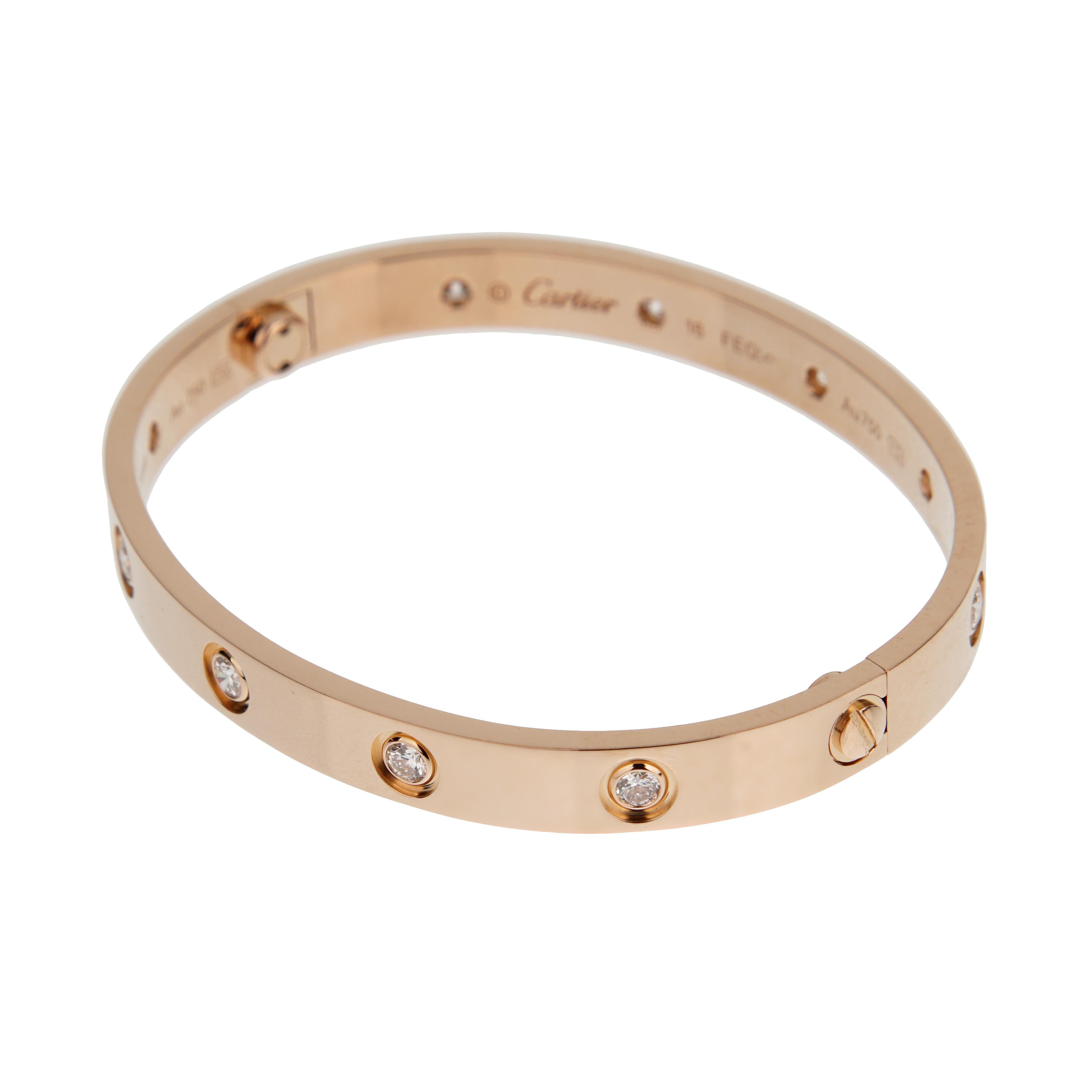 Cartier Love 10 Bracciale con diamanti &New Stile a vite - in condizioni perfette con cacciavite