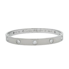 Cartier LOVE bracelet, classic model, 10 diamonds 18K white gold