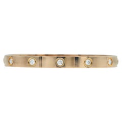 Cartier Love Bracelet, Classic Model, 18K Rose Gold, 10-Diamonds, Size 17
