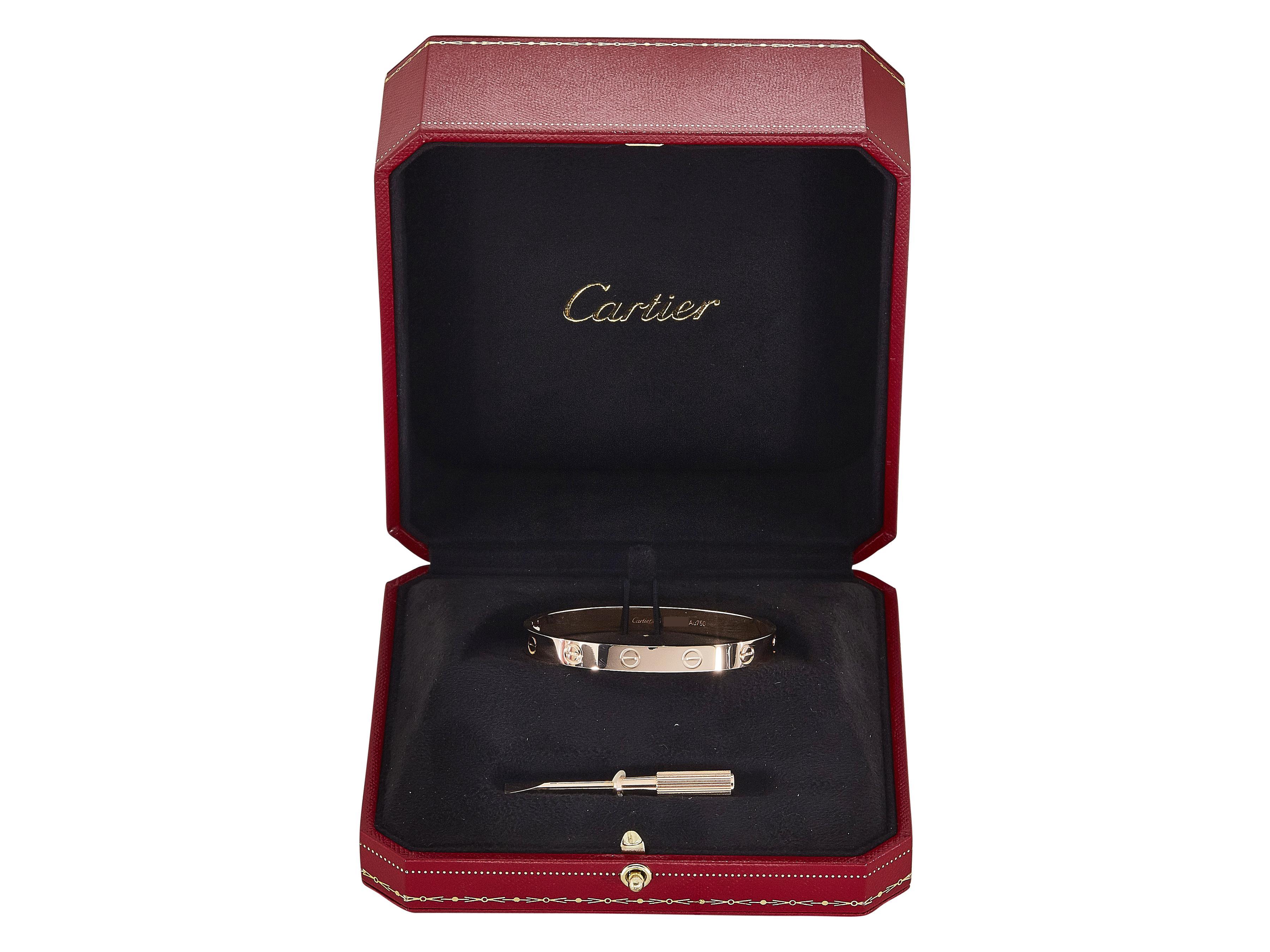 Pulsera Cartier Love Modelo Clásico Oro Rosa 18K Talla 16 en venta 3