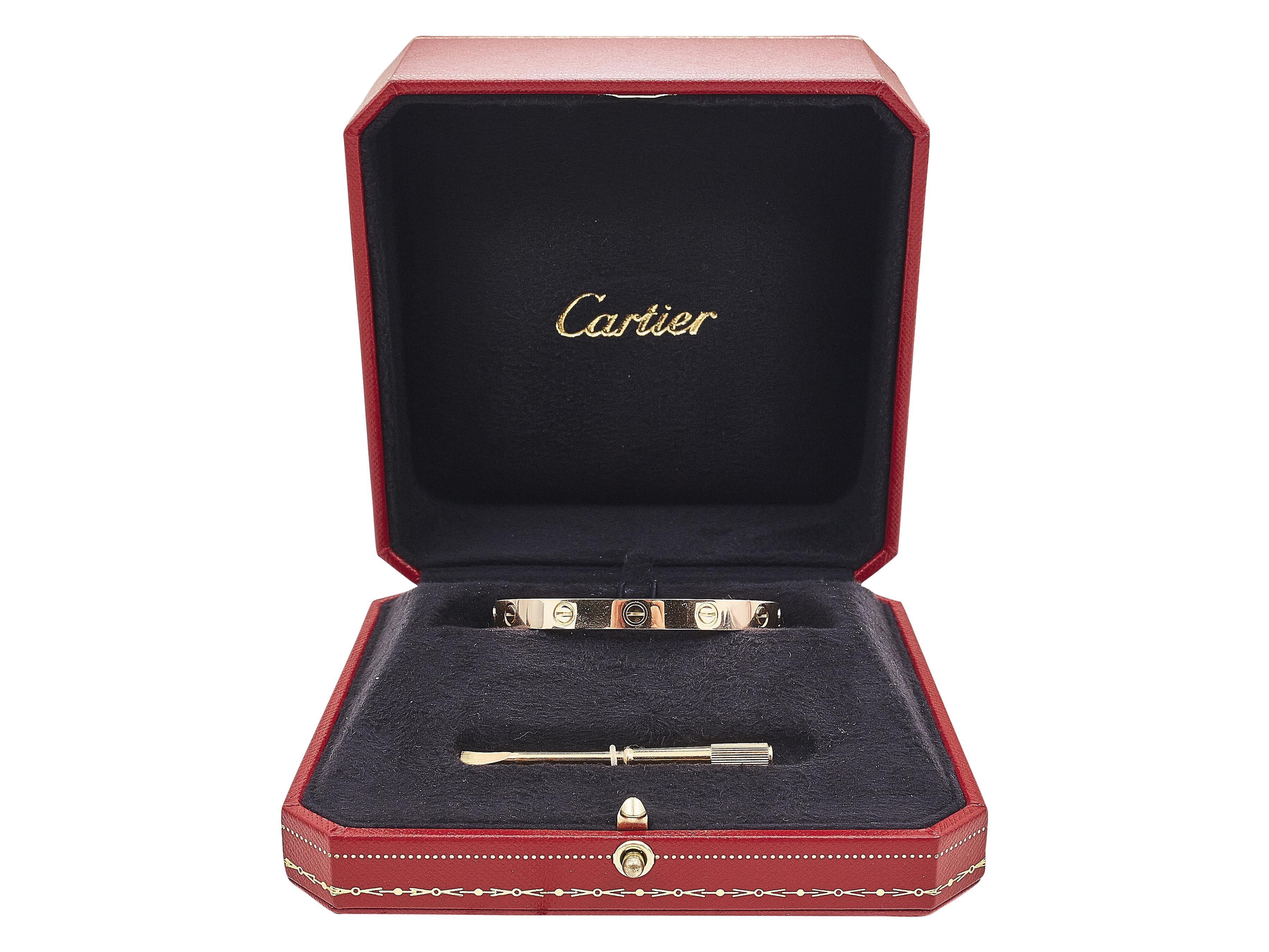 Pulsera Cartier Love Modelo Clásico Oro Rosa 18K Talla 16 en venta 5