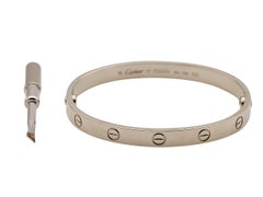 Cartier Love Bracelet, Classic Model, 18K Rose Gold, Size 17
