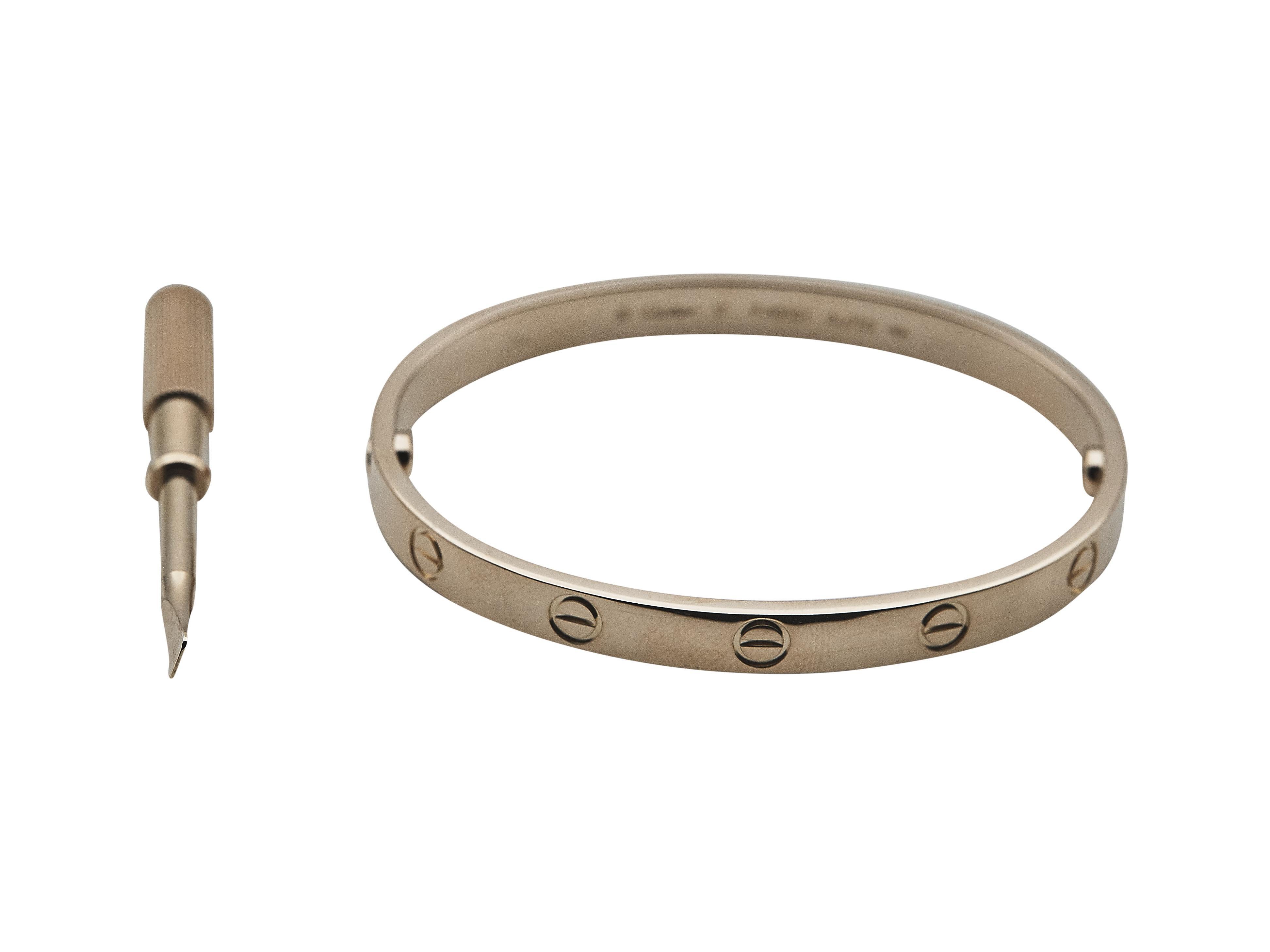 Pulsera Cartier Love Modelo Clásico Oro Rosa 18K Talla 17 Contemporáneo en venta