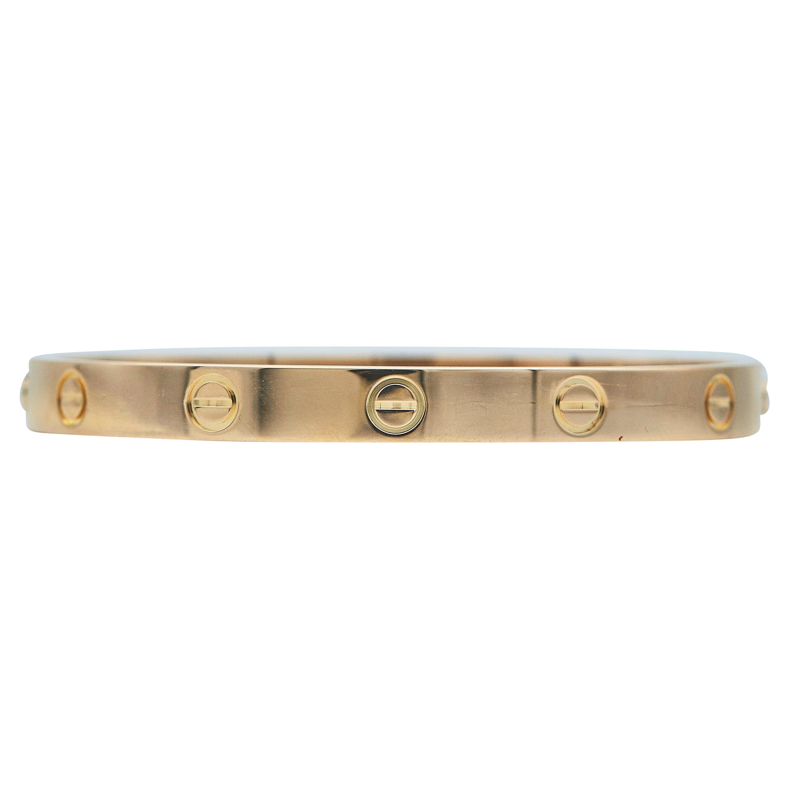Cartier Bracciale dell'Amore Modello Classico Oro Rosa 18K Taglia 17