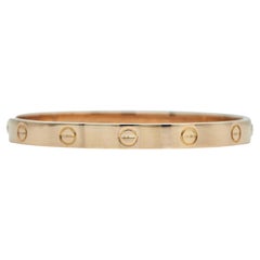 Cartier Love Bracelet, Classic Model, 18K Rose Gold, Size 17