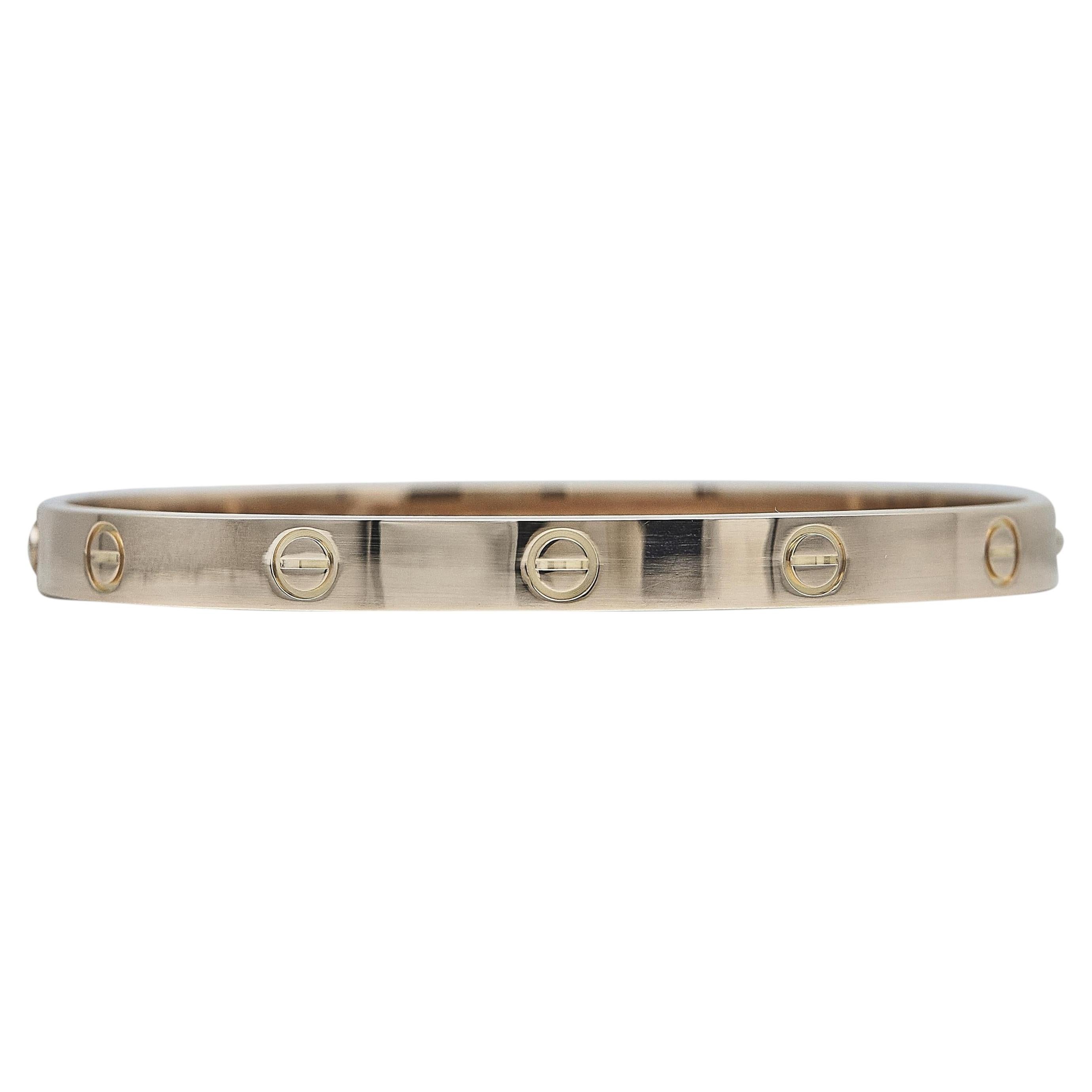 Cartier Love Bracelet, Classic Model, 18K Rose Gold, Size 19 For Sale