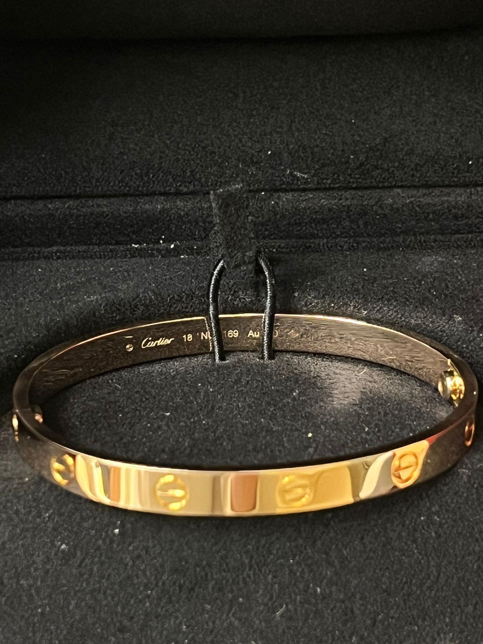 Cartier Love-Armband Classic Modell 18K Roségold mit Schraubenzieher Größe 18 im Angebot 5