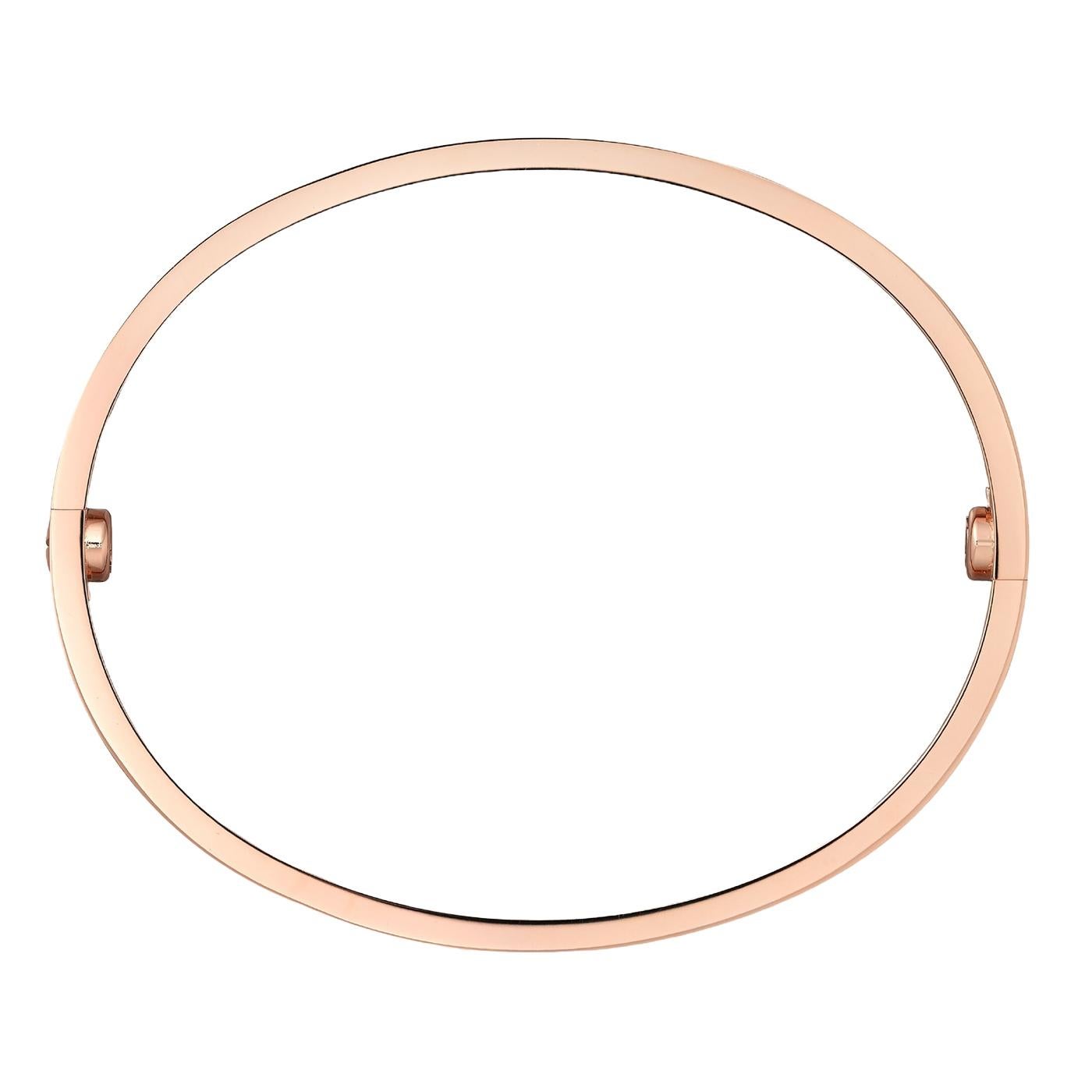 Cartier Love-Armband Classic Modell 18K Roségold mit Schraubenzieher Größe 18 im Angebot 2